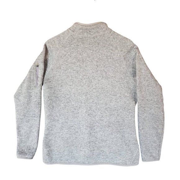 Eddie Bauer Women's Gray Fleece Jacket Full Zipper Long Sleeve Sweater Size XL - Picture 2 of 11